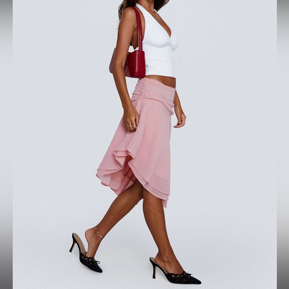Princess Polly Evanescence Asymmetrical Midi Skirt